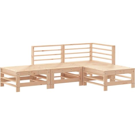 4-tlg. Garten-Lounge-Set Massivholz Kiefer vidaXL