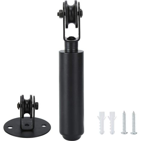 Poulie en bois, poulie de lustre, support mural, poulie de suspension noire, poulie, barre de support, accessoires d'éclairage de remplacement (1/5)