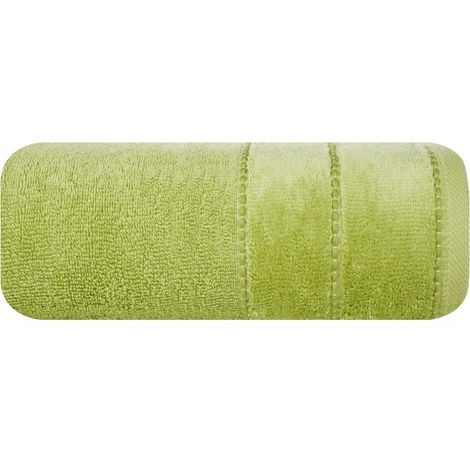 Toalla Mari 50x90 color oliva con borde de terciopelo 500 g/m²