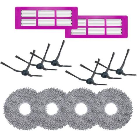 J15 Pro Ultra Kit D'Accessoires Pour Robot Aspirateur Et Balai Eureka J15 Pro Ultra, 4 Lingettes, 2 Filtres Hepa, 6 Brosses[YA291] (1/5)