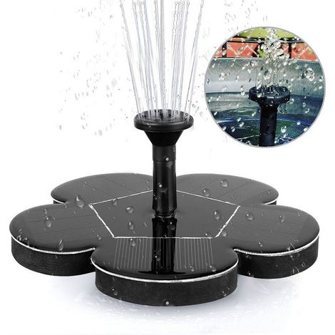 Solarbrunnen für den Außenbereich, Solarbrunnenpumpe, Solarpumpe für Brunnen, schwimmender Solarbrunnen für Garten, Vogeltränken oder Teiche, Solarteichbrunnen