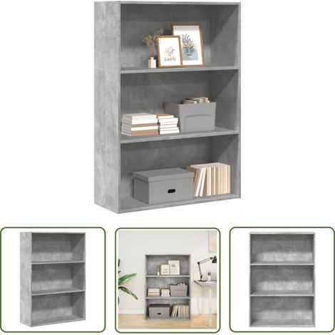 vidaXL Bücherregal Betongrau 80x30x114 cm Holzwerkstoff (1/5)