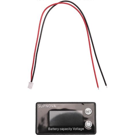 Indicateur de capacité de batterie compatible avec les batteries au plomb-acide/lithium/lithium-fer-phosphate de voiture et de moto, voltmètre avec écran couleur (kns) (1/5)