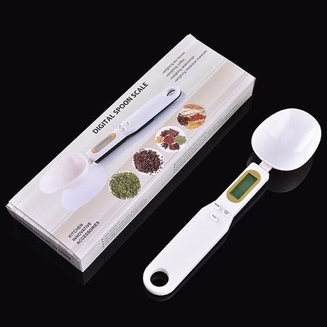 Balance cuillère électronique - Marque inconnue - Blanc 500G/0,1 - Réinitialisation - Tare - Verrouillage (1/4)