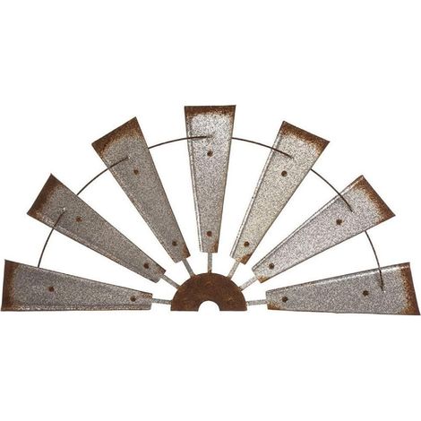 Décoration Murale en Fer Rustique avec Moulin à Vent, Ornements artistiques pour atmosphère ludique de la Maison, Sculptures, Ornements de Chambre à Coucher, décor de Salon (1/5)