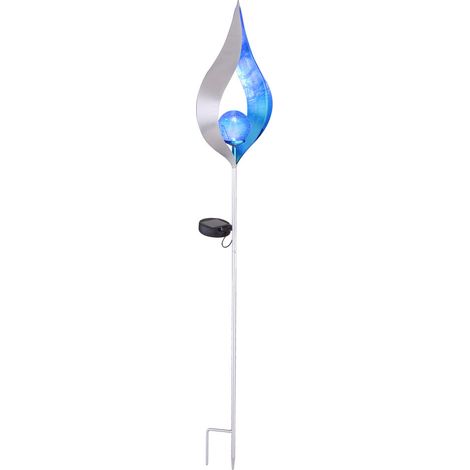 Solarlampen für Außen Gartendeko Solarleuchte Solar Lampe Outdoor, blauer Lichteffekt Tropfen Form mit Glaskugel, 1x LED, Garten