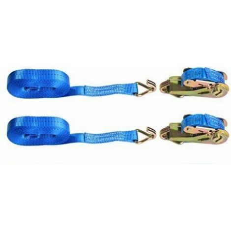 Sangle De Fixation À Cliquet - 6 M - 50 Mm - Charge Utile 1000 Kg - Pour Transport Routier Et Extérieur - Par 2 (1/5)