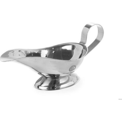 Saucière Inox sur Pied - 160 x 98 x 90 mm - Capacité 230 ml - Pour Service à Table - 1 Pièce (1/2)