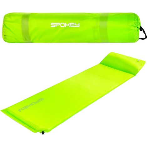 Colchoneta autoinflable Spokey Savory Pillow con almohada, 186 x 50 x 2,5 cm, verde, 927851 (5902693278511) (1/5)