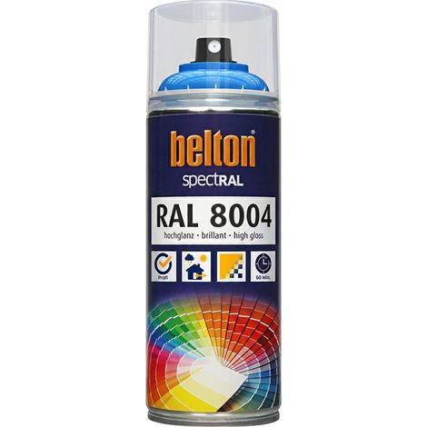 Peinture - AUTO K - RAL 8004 - Brun Cuivre - Mat - 400 ml
