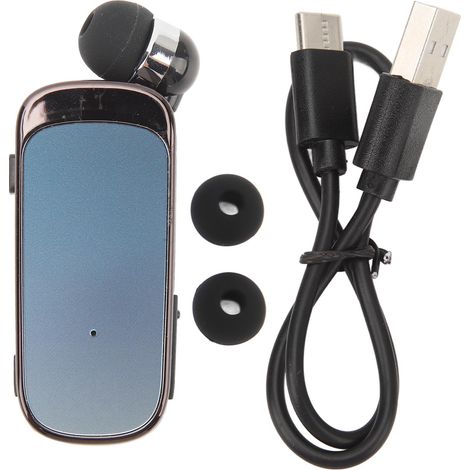 Casque sans fil rétractable Bluetooth 5.2, écouteurs clip oreille confortables, écouteurs sport pour extérieur conduite, bleu dégradé (1/5)