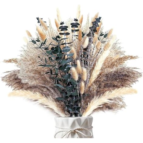 Herbe de Pampa séchée, Bouquet de fleurs séchées, Pampa Naturel, Bouquet de Pampas Grass séché, Herbe de Pampas Décorative, pour mariages, fêtes, décorations Boho (1/5)