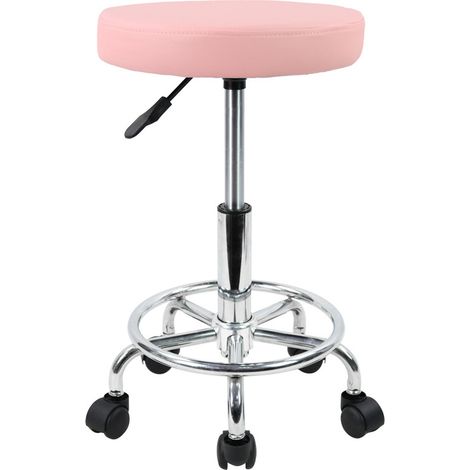 Tabouret de bar réglable en hauteur rotatif – Cuir synthétique étanche – Hauteur 47,5 à 62 cm – Confort optimal avec repose-pieds – Kktoner