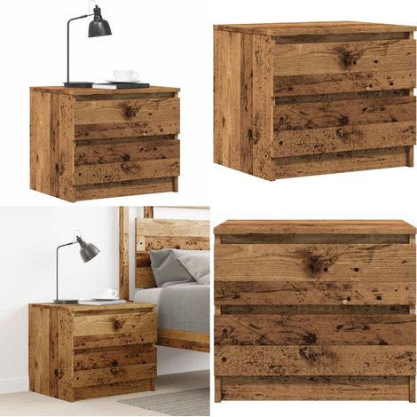 vidaXL Nachttisch Altholz-Optik 50x40x43,5 cm Holzwerkstoff (1/5)