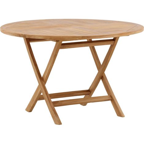 Table de Jardin Ronde "Kenya" 120cm Naturel