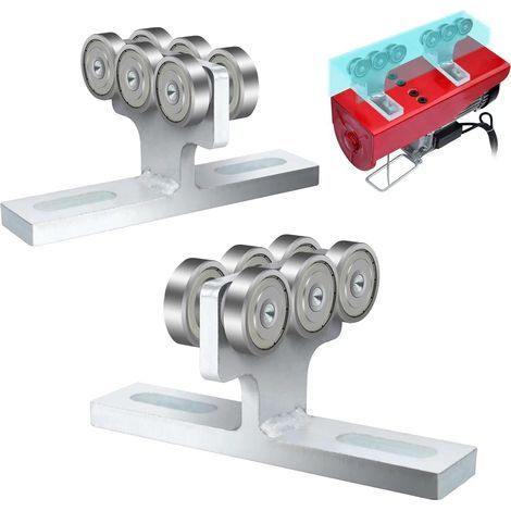 Ej.Life – Chariot à roulettes pour palan électrique 6 roues – Capacité 1260 kg – Acier au carbone zingué – Silencieux pour canaux de 3,8 cm ou plus (1/5)
