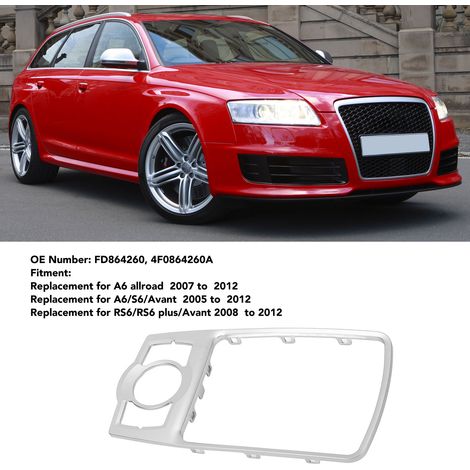 Cadre Console MMI pour Audi A6 Allroad/Avant/S6 (2005-2012) Réf. 4FD864260 ABS Chrome Argent (1/5)
