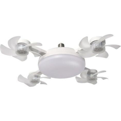 Ventilateur de plafond LED avec télécommande, ventilateur de plafond LED à intensité variable (quatre têtes)