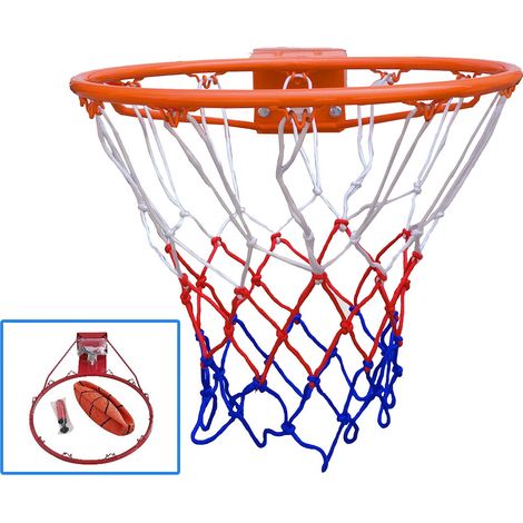 Basketball-Ring-Set, Korb,Netz Basketball Gr.7, Ballpumpe