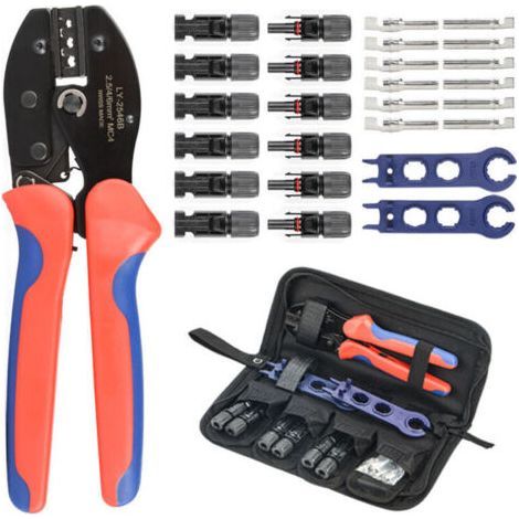 28pcs MC4 Photovoltaic Connector Crimping Pliers Hand Tool (1/4)