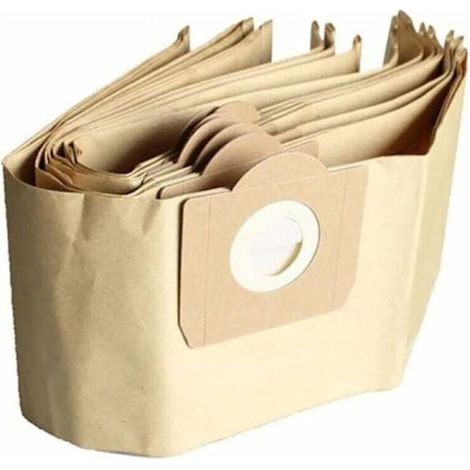 Sacs pour aspirateur Karcher WD3, lot de 5 sacs droits compatibles avec les modèles Karcher WD3, WD 3 Premium, WD3200, WD3500P, A2204, A2534 et SE4001-AquaForge