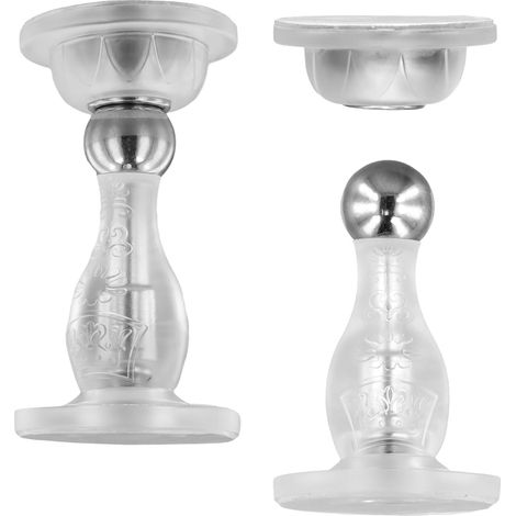 Lot de 2 Butées de porte Magnétiques, Butée de Porte Magnétique Silicone, Sans Perçage, Butées de Porte au sol avec loquet Auto-adhésif