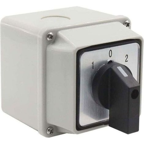 Enowelir Inverseur de Source Universel 380V 20A avec Botier de Montage Sélecteur Rotatif à Came (1/4)