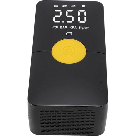 Compresseur d'air Portatif, Pompe à Air sans Fil 120W avec Manomètre pour Moto (1/4)