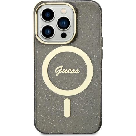 iPhone 11 Guess Hülle – MagSafe Gehäuse-Rückseitenschutzhülle aus schwarzem TPU
