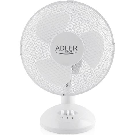 Adler AD 7302 Ventilador de escritorio Blanco Diámetro 23 cm Número de velocidades 2 Oscilación 60 W Sí (1/2)
