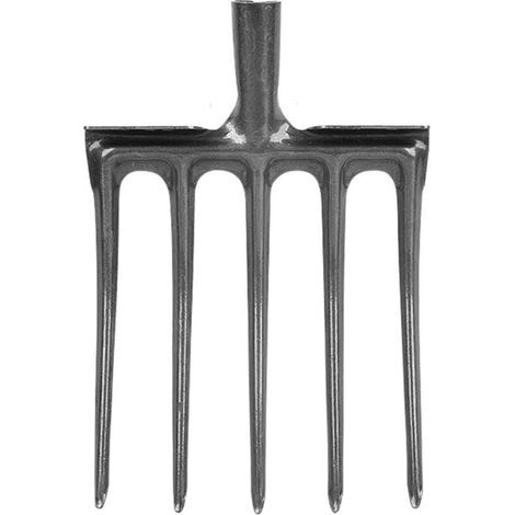 Fourche à Bêcher Jardin 5 Dents Acier Carbone Haute Résistance Anticorrosion Anticasse (1/4)