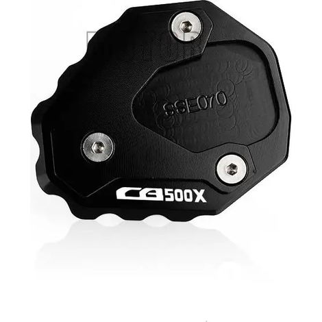 (Noir CB500x) Compatible avec HONDA CB500X CB 500X CB500 X 2017-2021 Moto - Plaque d'extension de béquille latérale usinée CNC maxpower (1/4)