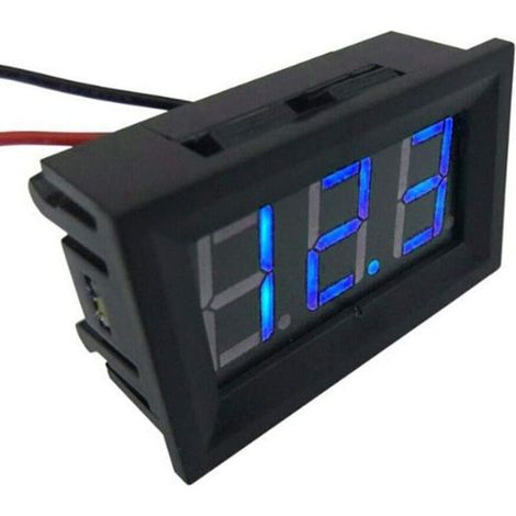 Lot de 3 DC 5 30V Voltmètre Numérique Testeur de Tension Jauge Lumineux Affichage à LED 2 Fils Voltmètre pour Montage de Panneau de Moteur de Voiture (1/5)