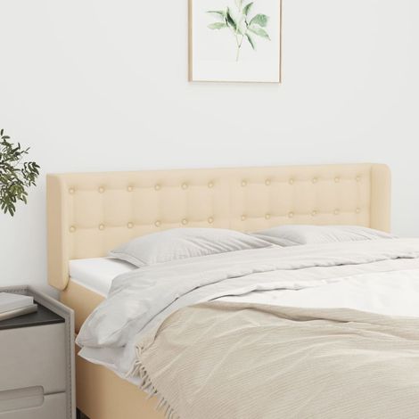 Kopfteil mit Ohren Creme 147x16x78/88 cm Stoff (1/5)