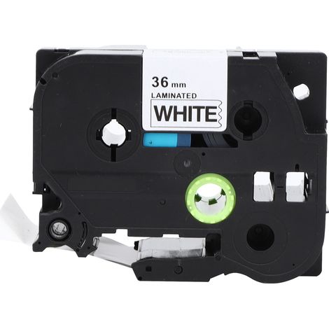 Ruban étiqueteuse 36mm blanc sur noir compatible Brother TZe-261/661 PT-9700/980/9500 (1/5)