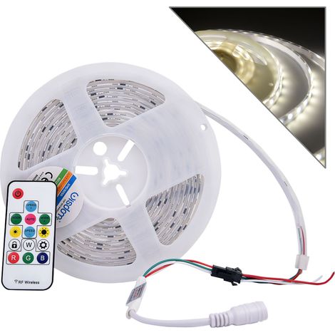 STRISCIA LED IP65 120 LED/M CON LUCE NATURALE 4000K ED EFFETTO PIOGGIA - FLESSIBILE E PROLUNGABILE ALTA LUMINOSITA' (1/5)