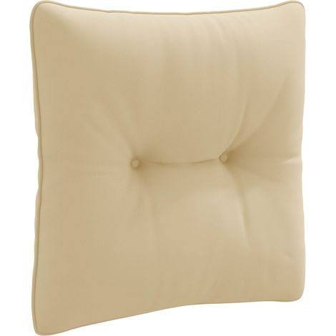 Coussin de dos PUTTEN 100 % polyester Beige 40 x 40 x 10 cm vidaXL