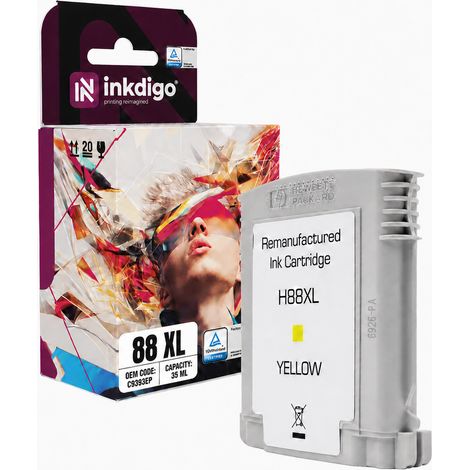 Inkdigo 88XL Tinte kompatibel mit HP OfficeJet Pro K5300, L7480, K550, K8600, TÜV-zertifiziert (1/5)