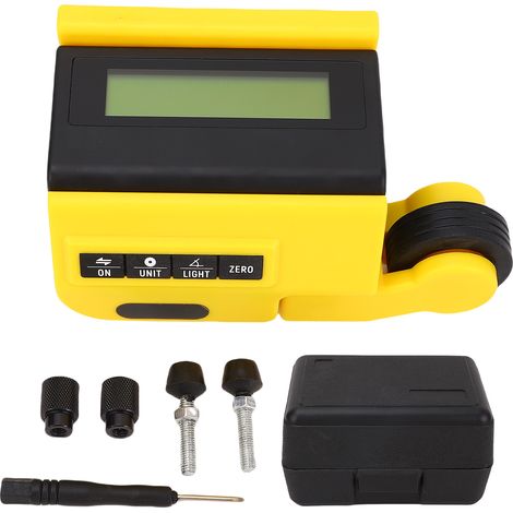 Étrier de scie à rouleau, affichage numérique LCD, roue de mesure de Distance pour le travail du bois, plage 0-99mm, jaune (1/5)