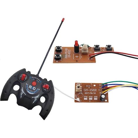Circuit imprimé 857 27 MHz 4 canaux pour télécommande RC (émetteur et récepteur) (1/5)