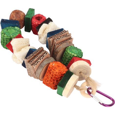 Jouet perroquet en épi de maïs pour lutter contre l'ennui, jouet à mâcher coloré pour perroquet, nid d'oiseau suspendu pour lapin et hamster (1/5)
