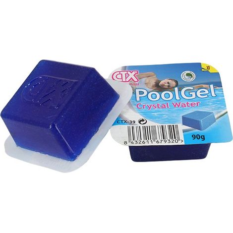 Floculant gel monodose pour piscine – Efficace contre algues et impuretés – Dose individuelle de 90g – Compatible avec sable et verre – CTX
