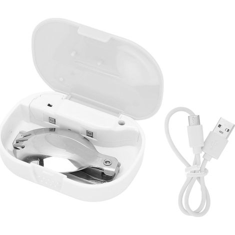 Lot UV portable pliable mini blanc charge USB arrêt auto, coffret couverts sains hygiène lumière ultraviolette désinfectant. (1/5)