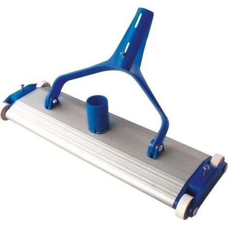 Nettoyeur de fond de piscine, bleu, aspiration des saletés, brosse de sol en aluminium pour le nettoyage des piscines hors sol (1/5)