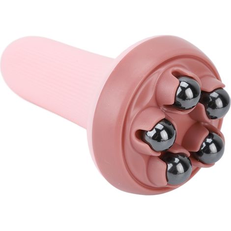 Rouleau de massage corps magnétique portable, outil de modelage forme pour cou et épaules, usage domestique, fille, rose mignon (1/5)
