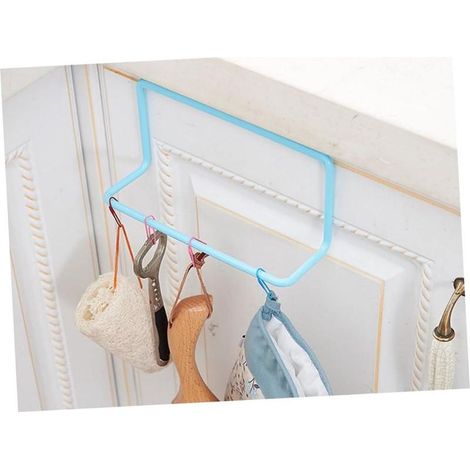 Wall-mounted towel rack with hanger and hook, towel bar, bathroom accessory (1/5)