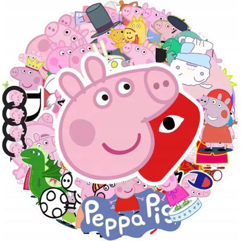 Peppa Pig Aufkleber, gemischt, 50 Stück (1/3)