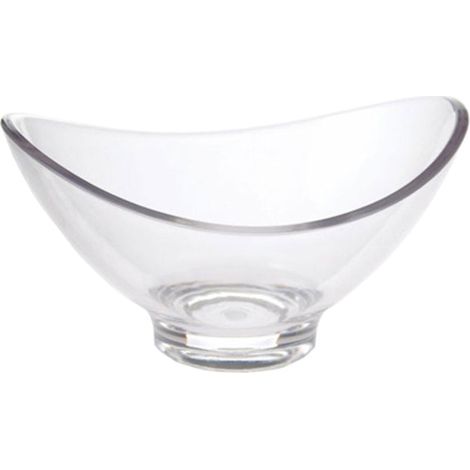 Salad Bowl - PC Plastic Transparent Serving Bowl - For Fruit Dessert Ice Cream - 1 Piece (1/5)