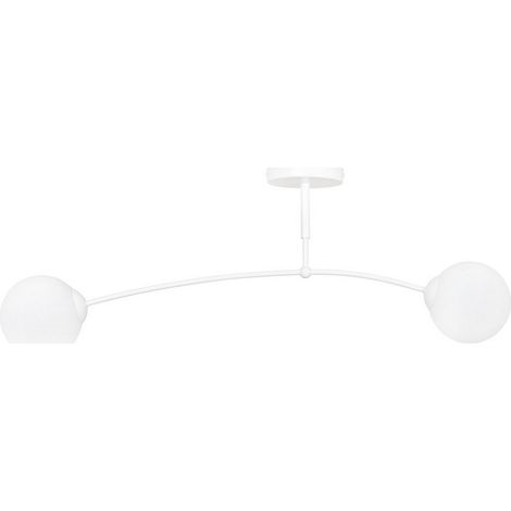 Lampada a Soffitto Pregos, Acciaio verniciato a polvere, Vetro, Bianco, 60x20x14 cm (1/3)