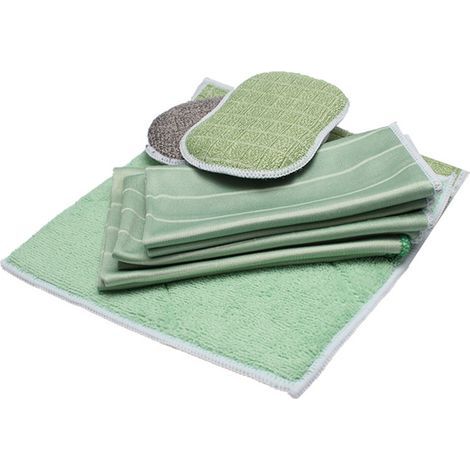 Lot de 6 Chiffon Bambou Microfibre pour Vitres Miroirs Carreaux Carrosserie Microfibre Bambou Vitre Ménage Salle de Bain (1/5)